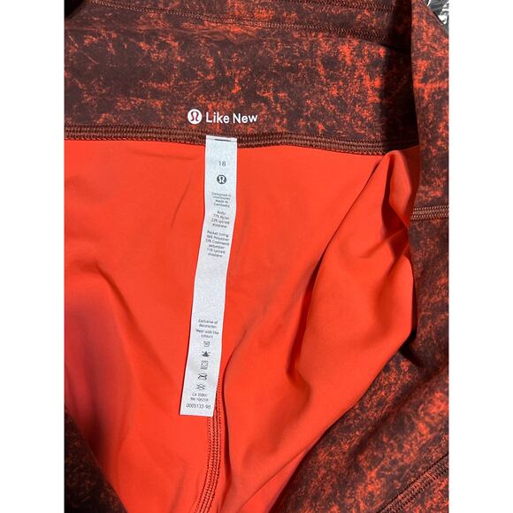 Red Tights Size 18 Lululemon Wunder Train High Rise Size 18 - Picture 3 of 4